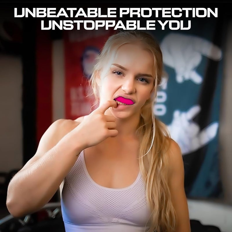 BFS IMPEX Mouth Guard Sports for Adults Best for Teeth,MMA Mouth Guard with Case for Boxing,Karate,Rugby,Football MouthGuard (Pink) - Image 5